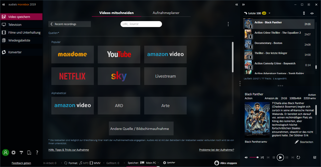 Videostream Aufzeichnen Videostream Aufzeichnen